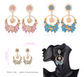 Hot Pretty Summer Flower Bohemian Beads Drop Earrings Gold Head Portrait Hoop Earrings
