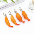 Factory Price Creative Shrimp Food Keychain Creative Fried Shrimp Model Photography Ornaments Fun Mobile Phone Hanging Ornaments