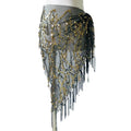 Belly Dance Hip Scarf - Hip Skirt Belly Dancing Belt Triangle Shawl Tassel Belts Waist Chain for Women/Girls