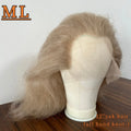 Yak Hair Wig Full Hand Knot Wig Transparent Lace Theater Use Brown Color - min Order 1 Piece