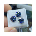 5MM to 12MM Moissanite Diamond VVS1 GRA Certificate Vivid Blue Round Loose Moissanite