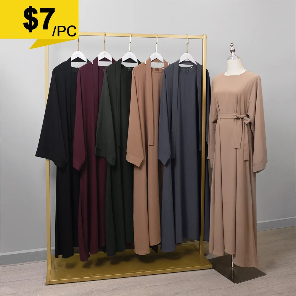 Sharut Big Sale Clearance Price Dubai Plain Cheap Simple Modest Islamic Clothing Abaya Muslim Dresses for Women Abaya Dress