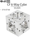 SS304 UHV CF16-CF160 Cube Chamber Ultra High Vacuum CF 6-Way Cube Ultra Stainless Steel Pipe Fittings Flange for Semiconductor