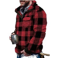Fitspi European American Style Mens Winter Jacket Flannel Fleece Pullover Coat Warm Thick Zip up Hooded Sweatshirt Wholesale