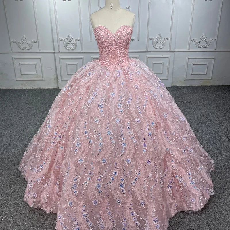 Jancember 9990 New Style Flower Ball Gown Evening Prom Sweetheart Quinceanera Dresses