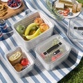 Outdoor Portable Food Storage Picnic Box with Double-Layer Drainage and Plastic PP Material