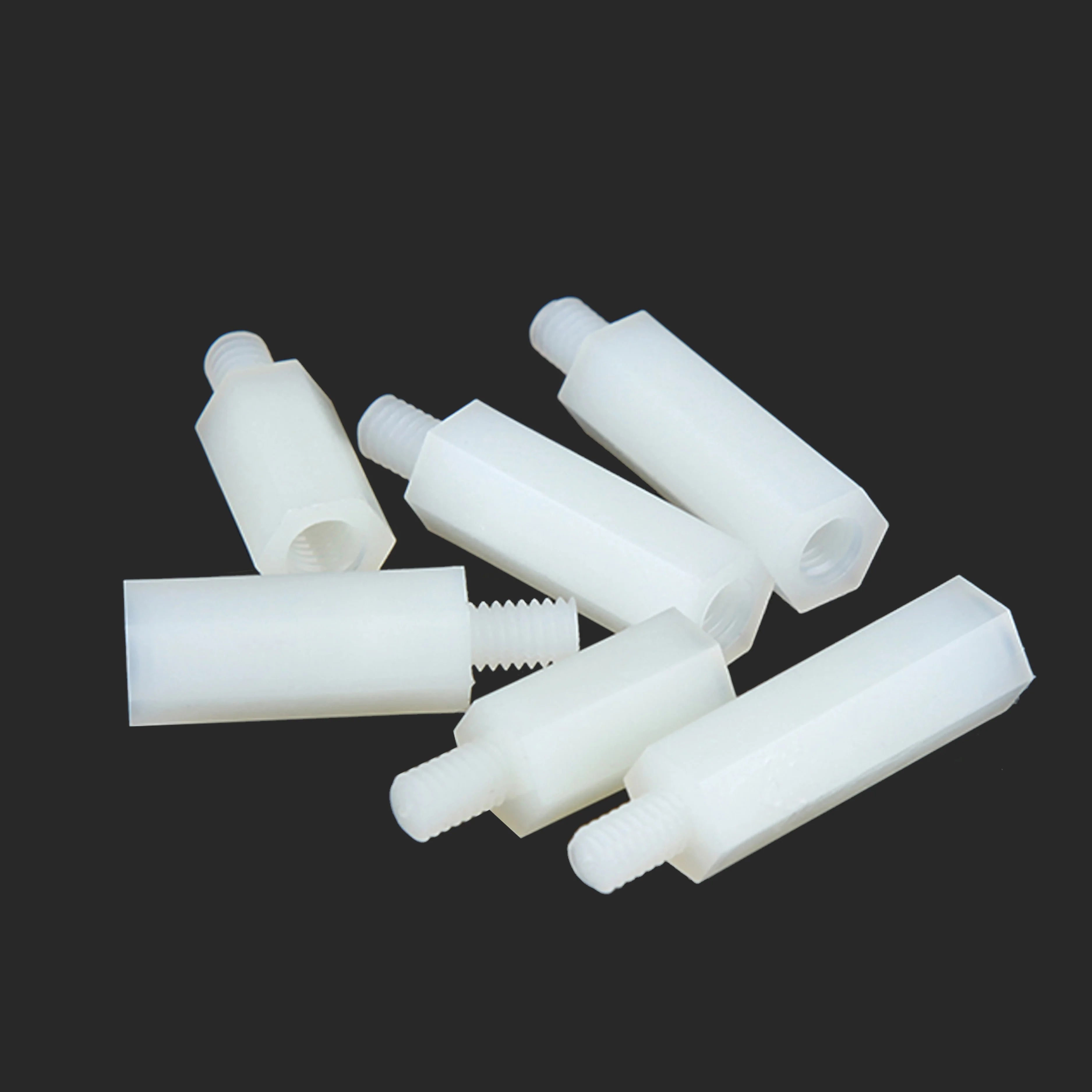 M2 M2.5 M3  M4 Plastic White Thread Standoff PA 66 Nylon White PCB Standoff Spacer Female to Male