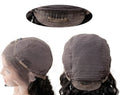 SH Natural  Black 150% 10-28 Inches Water Wava Human Hair Lace Front Wig for Women
