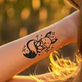 Small Design Cute Fox Temporary Waterproof Finger Arm Tattoo Sticker Genipin Juice Ink for Men Women Tatu Transfer Tattoo for