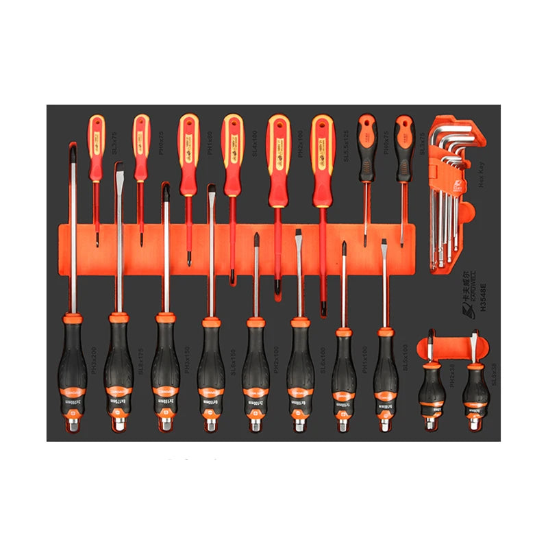 KAFUWELL H3548E 19 Pcs Hand Tool Set With Screwdriver Set and Electrical Screwdriver