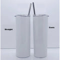 Wholesale Hot Sell White 20oz Custom Logo 20oz Stainless Steel Bottles Sublimation Blank Straight Tumbler