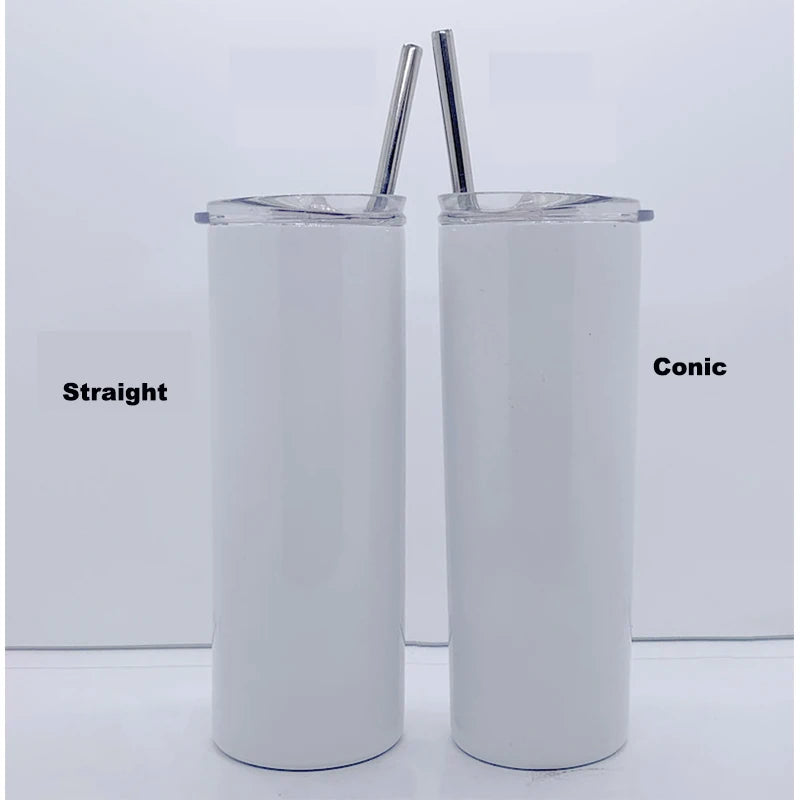 Wholesale Hot Sell White 20oz Custom Logo 20oz Stainless Steel Bottles Sublimation Blank Straight Tumbler