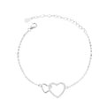 HAOLL Hot Sale Wholesale 925 Silver Fine Jewelry Zircon Bracelet Popular Heart Shaped Bracelet for Women