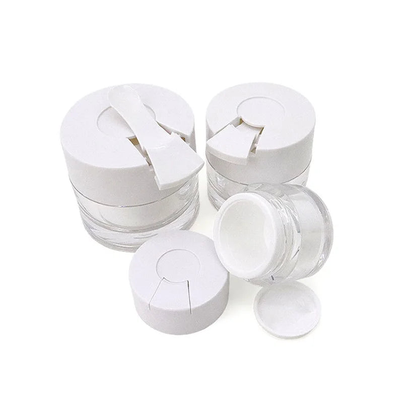 15g 30g 50G High Grade Plastic Round Shape Cosmetics Eye Facial Cream Empty Acrylic Jar with Spatula