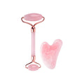 Jade Roller Set with Rose Quartz & Guasha Stones Slimming Face Massage Tool Gift Box Included