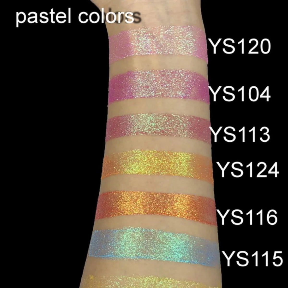 YS Series Cosmetic Makeup Eyeshadow Glitter Iridescent Colors Laser Colors Glitter Powder
