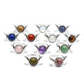 Antique Natural Round Raw Light pink Rose Quartz Blue Crystal Charm Stone Ring Design Jewelry Rings for Women