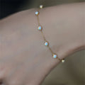 2026 Women Trendy Minimalist Design Women Sterling Silver Opal Bracelet
