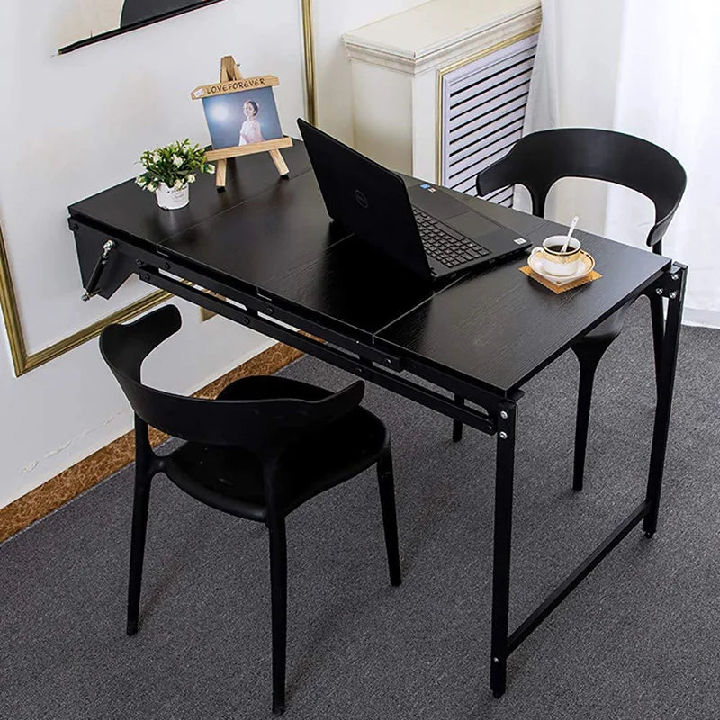 Apartment Furniture Save Place 1.2m Extendable Storage Rack Wooden Panel Metal Frame Wall Mounted Foldable Dining Table