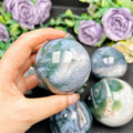 Wholesale Natural Crystals Spiritual Wand Moss Agate Sphere for Decoration