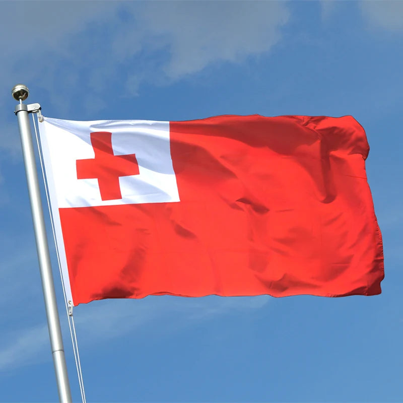 Johnin Wholesale  Fast Shipping Customized Logo 100% Polyester flags 3x5ft The Kingdom of Tonga All Country Flag