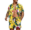 Clearance Sales Men Summer Fashion Print Sets Short Sleeve Casual Shirt Beach Shorts Set Stylish Hawaiian Suits for Vacation