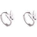 INS Design 925 Sterling Silver Cute Butterfly Huggie Hoop Earrings for Women Trendy INS Jewelry for Wedding Party or Gift
