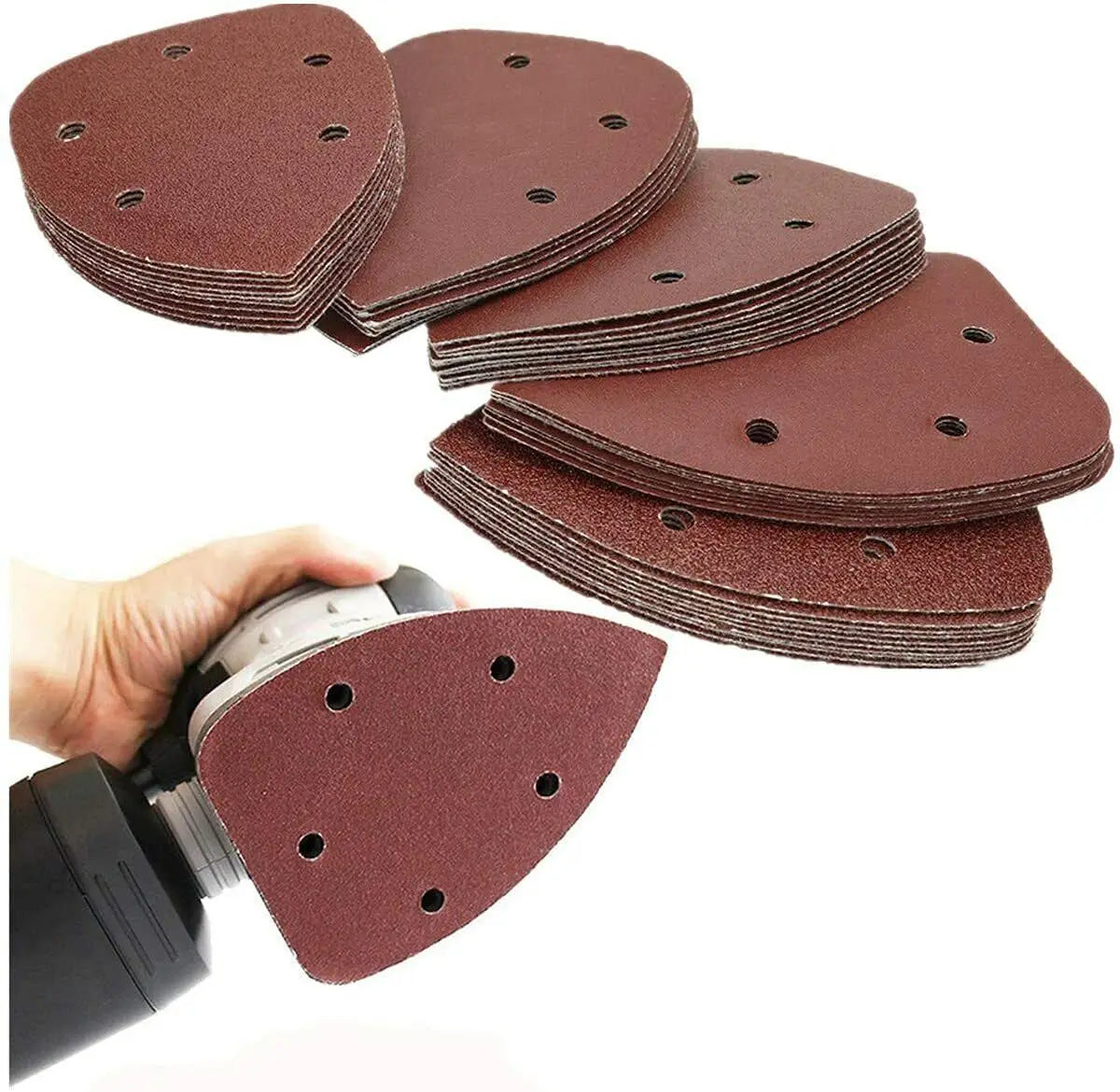 Mouse Detail Sander Sandpaper Sanding Pads 40-320 Grit Aluminum Oxide Abrasive Tools for Smooth Finish