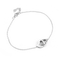 Adjustable 925 Sterling Silver Gold Plated Bracelet with Zircon Main Stone Classic Style for Parties and Gifts