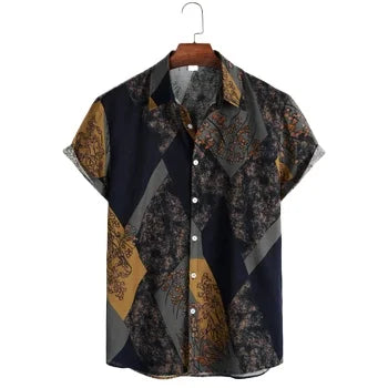 Custom Rayon Hawaiian Shirt for Men High Quality Viscose Fabric Vintage Floral Printing Oversized Streetwear Summer Beach Shirts