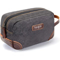 Custom Logo Men's Multifunctional Canvas Dopp Kit for Toiletry Bag Zipper Portable Travel Makeup Shaving Hanging Cosmetic Bag