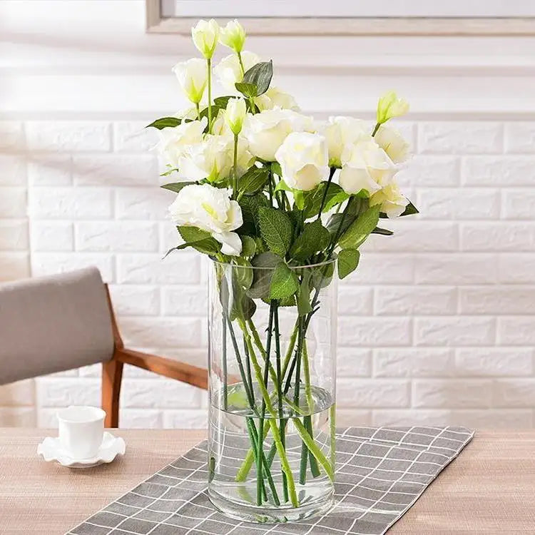Set of 3 Height 15 20 25cm Floating Candles Vase En Verre Clear Glass Cylinder Flower Vases for Home Decor Wedding