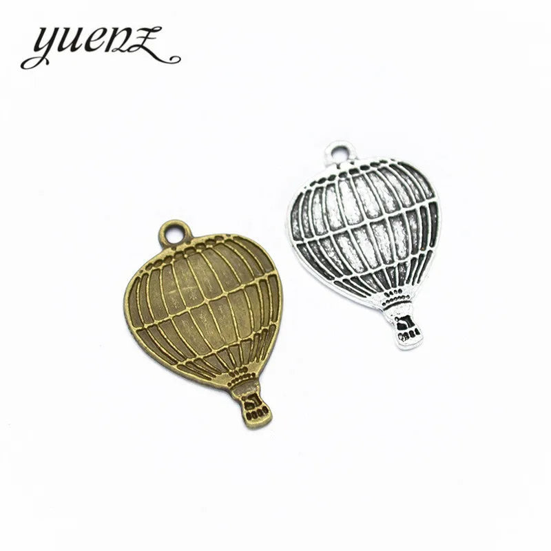 Alloy Antique Silver Color Metal Balloon Charms Retro DIY Fashion Handmade Pendant Charms for Jewelry Making 24*17mm J379