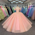 Jancember 1303 Fashion Pearls Sequins Pink Lace-up Evening Birthday Party Dresses