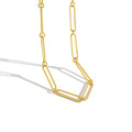 WMYH059 Minimalist Layered Necklaces for Women Jewelry Gift S925 Sterling Silver Paperclip Chain Choker Necklace