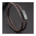 Handmade Leather Cuff Bracelet Wholesale Price Personal Engraved Stainless Steel Bracelet Fast Delivery Engraved Men Jewelry