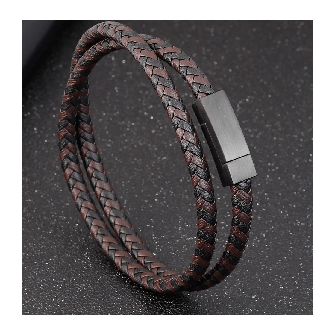Handmade Leather Cuff Bracelet Wholesale Price Personal Engraved Stainless Steel Bracelet Fast Delivery Engraved Men Jewelry