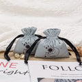 Custom Logo Printing Blue Small Velvet  Gift Drawstring Packaging Bag Soft Velvet Cosmetic Jewelry Pouch Recyclable