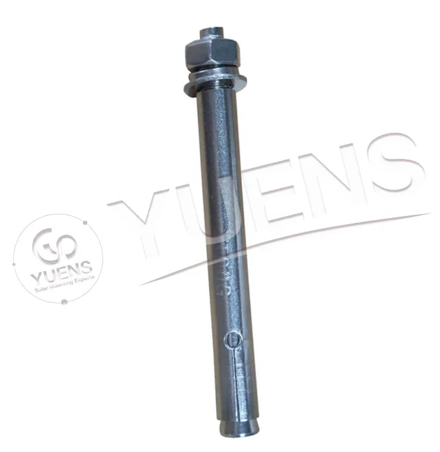 Yuens OEM Solar Rack System Kits Concrete Ground Screw Pile Pole Stainless Steel SUS304 Silver Anchor Expansion Bolts ISO/CE Cer