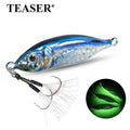J93 Jig Fishing Lures 30g 40g 60g 80g With Hook 3D Printing Slow Fishing Luminous Saltwater Metal Little Jack Metal