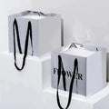 America New Waterproof  Mirror Paper Flower Bag Flower Packaging Carrier Bags with Handle