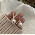 E2202 8-9mm DIY Natural Freshwater Pearl Charm Earrings Mounting Accessory 925 Sterling Silver Gold Plated  Jewelry for Women