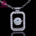 Yingma Waving 0.5ct D Color Moissanite Diamond Necklace Jewelry Set Sterling Silver 925  Pendant Necklace for Women