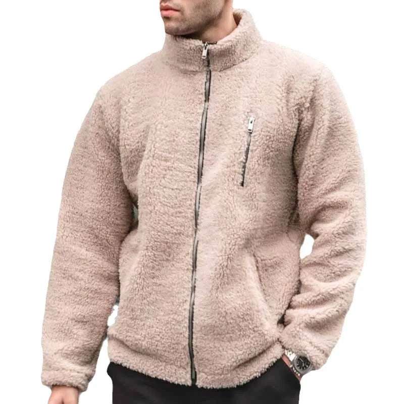 2025 Wholesale Men's Winter Jacket Quality Custom Fleece Jacket Hot Sale Sherpa Fleece Jacket
