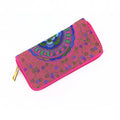 Large Capacity Wild Ethnic Style Hand Carry Single Pull Ladies Fabric Embroidery Bag Clutch Bag Embroidery Wallet
