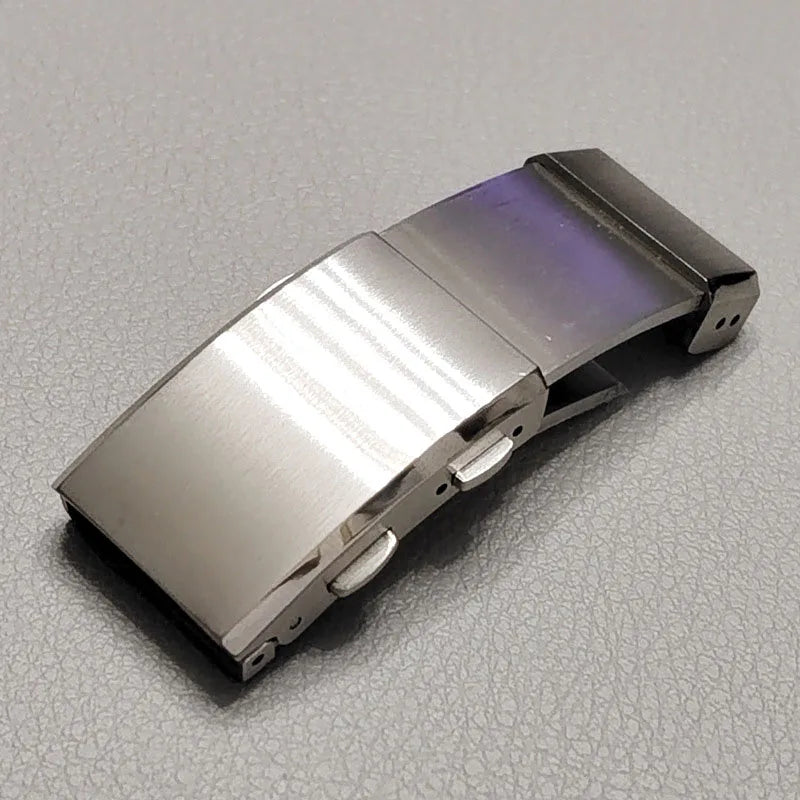OEM Custom Engraved Logo Watch Strap Folding Buckle 316L Solid Stainless Steel Men Women Watch Band Buckle 18mm 20mm 22mm