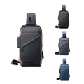 2025 New Design Hot Selling Nylon Waterproof Custom Logo With USB Outdoor Sport Anti Thief Crossbody Sling Bags