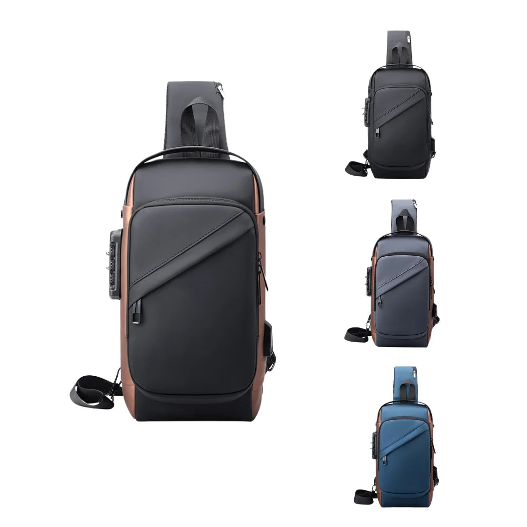 2025 New Design Hot Selling Nylon Waterproof Custom Logo With USB Outdoor Sport Anti Thief Crossbody Sling Bags