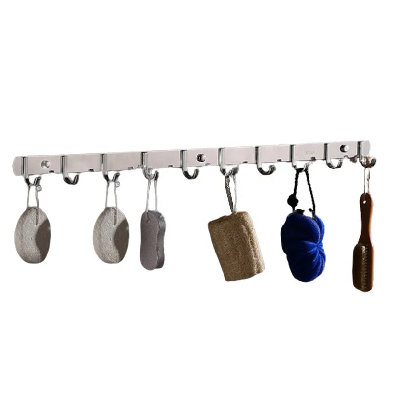 Factory Fast Delivery New Design Stainless Steel Durable Multifunctional Clothes Hanging Rack Tail Bathroom Accessories Robe