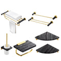 Homedec Designer Gold Eco-Friendly Stainless Steel Modern 6-Piece Luxury Boxed Bathroom Accessories Set